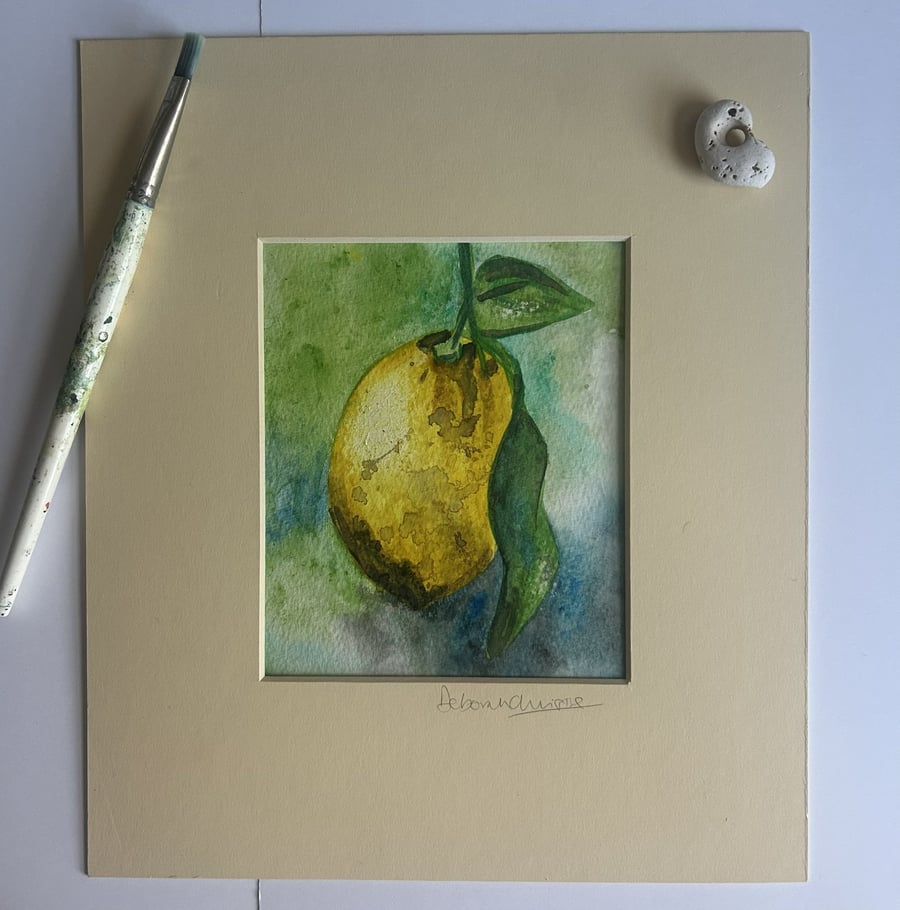lemon watercolour painting