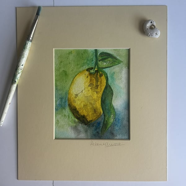 lemon watercolour painting