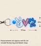 Pawprint Keyring - Peace Love Paws Bag Charm - Image 5