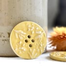 Botanical Button, Ceramic Button, Large Round Ceramic Button