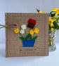 New Home Card. Handmade. Wool felt. Keepsake Card. Recycled Card. - Image 1