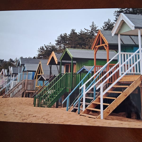 BEACH HUTS AT WELLS NEXT TO SEA