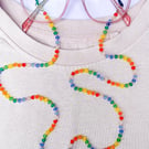 Rainbow Beaded Glasses Chain – Colourful Handmade Sunglasses Cord 