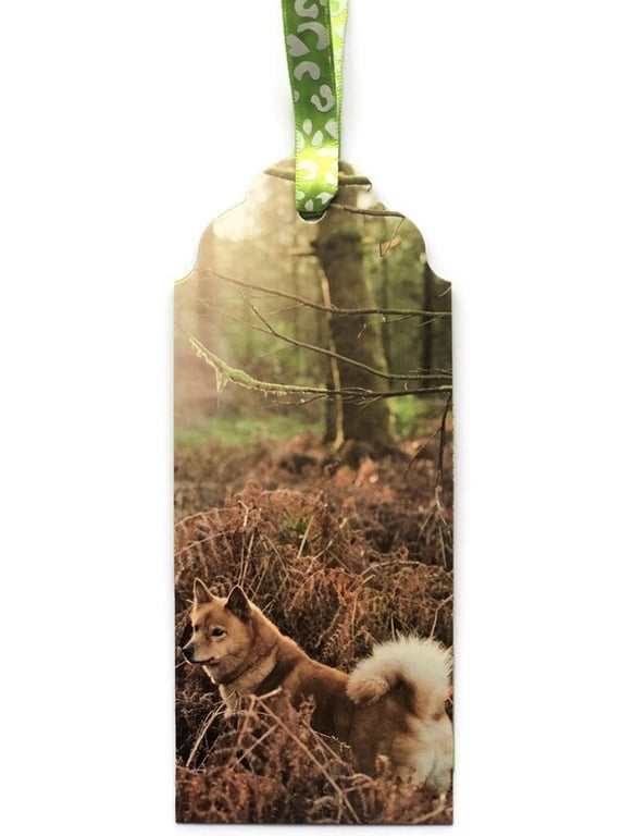 Finnish Spitz Dog Bookmark: Handmade Ribbon Marker, Dog Lover Gift