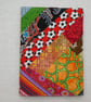 Notebook. A5 size. Lined Notepad with Quilted Crazy Patchwork Cover. Greens - Image 4