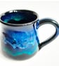 Blue Glazed Mug - Hand Thrown Stoneware Ceramic Mug 