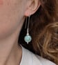 Sterling Silver Turquoise Marble Venetian Glass Long Earrings - JBJ1120 - Image 6