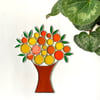 Stained Glass Orange and Lemon Tree Suncatcher - Handmade Hanging Decoration