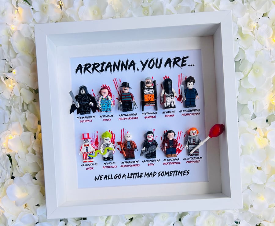 Horror Halloween Personalised 12 Figure Minifigure Frame
