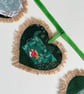 Christmas Hearts Hessian Bunting - green - Image 7
