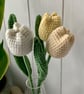 Pastel tulip bouquet, 3 crochet tulip mini bouquet, everlasting flowers - Image 6