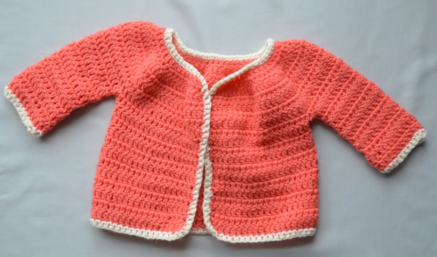 Baby girl cardigan, crochet cardigan, Pink cardigan, baby clothes and accesories