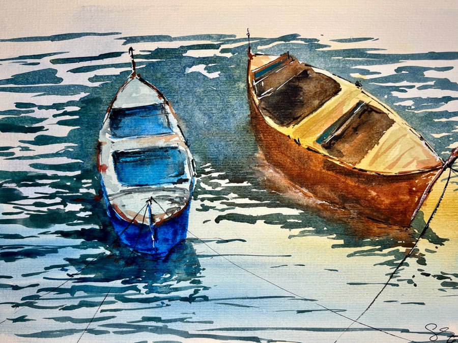 A couple of boats 