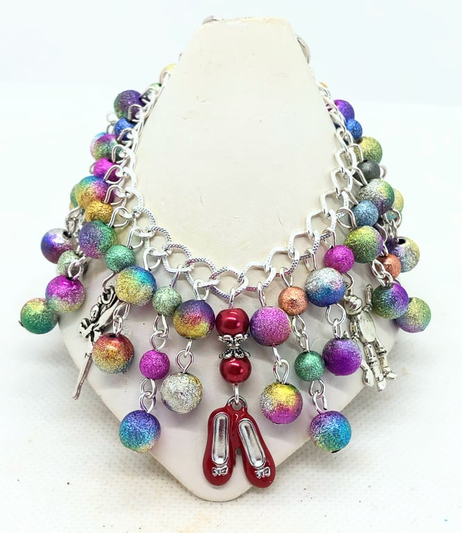OOAK Over the Rainbow charm bracelet