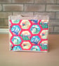Dinosaurs in Hexagons Small Jute Bag