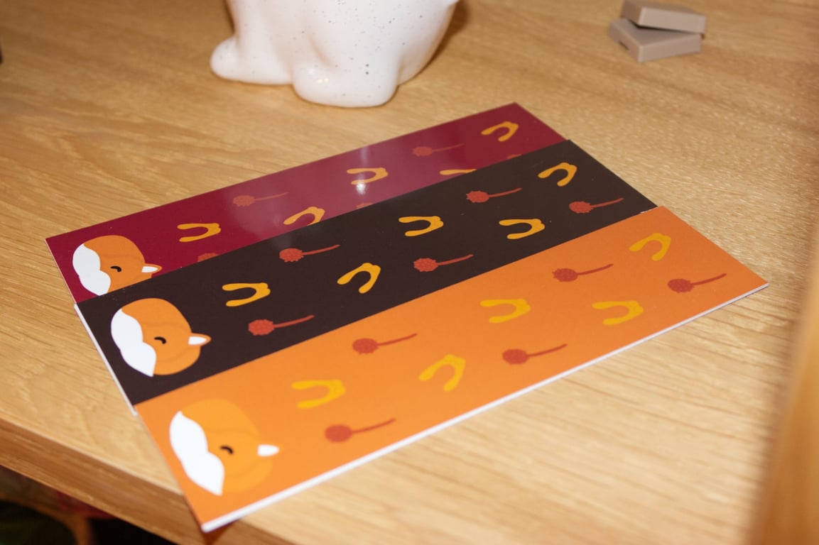 Nestled Fox, Autumn Reading Bookmark