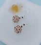 Beaded Ball Earrings with Rose Quartz  - Image 5