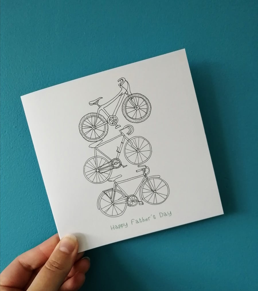 Cycle card, Bike Card, cyclist, rider, racer, Father's Day Card