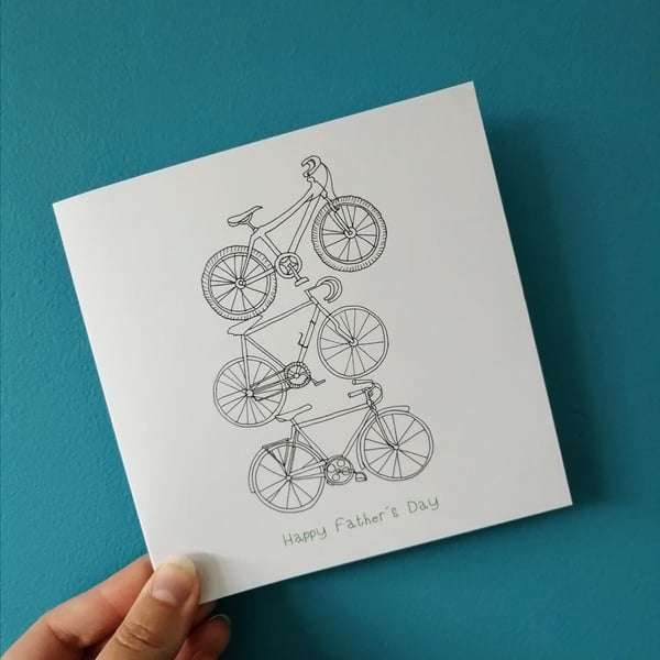 Cycle card, Bike Card, cyclist, rider, racer, Father's Day Card