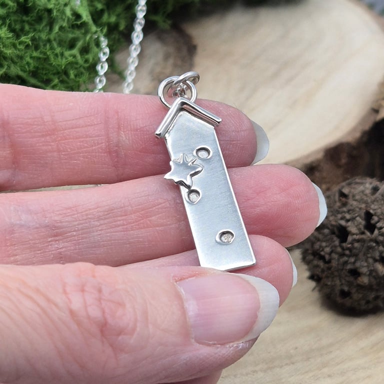 A 'One of a Kind' Sterling Silver Wildlife Flutterby Butterfly Pendant Necklace