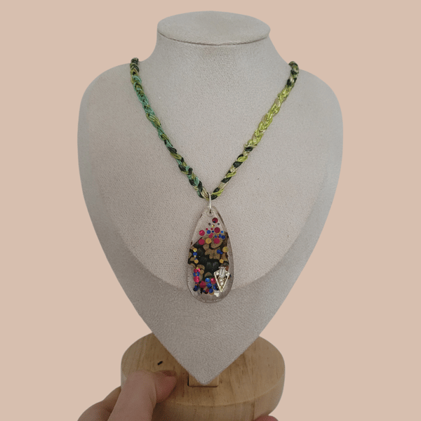 Resin Butterfly Wing Necklace 