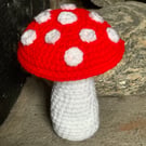 Crochet mushroom, Christmas decorations 