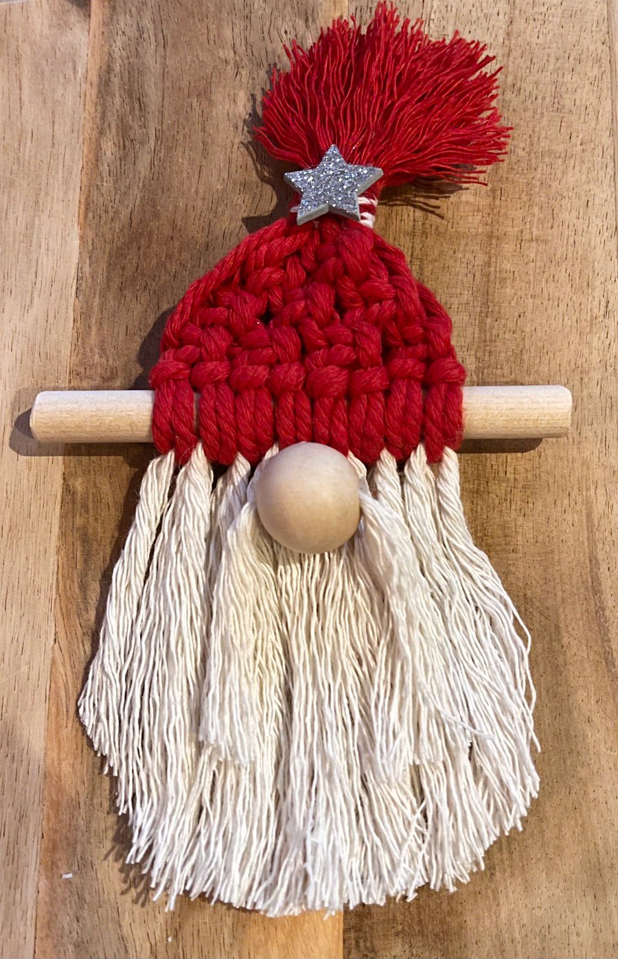 Macrame Santa tree decoration, Happily Handmade