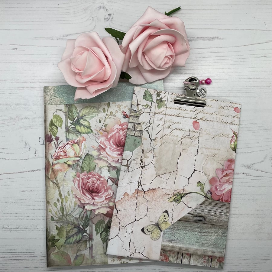 Notebook & Clip Board (Roses) by Carolee Crafts - PB13 - 0008
