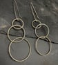 Silver Earrings-Large Interlocking Silver Loops - Image 1