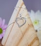 Necklace Sterling Silver Heart Pendant with Czech Glass Crystal - Image 1