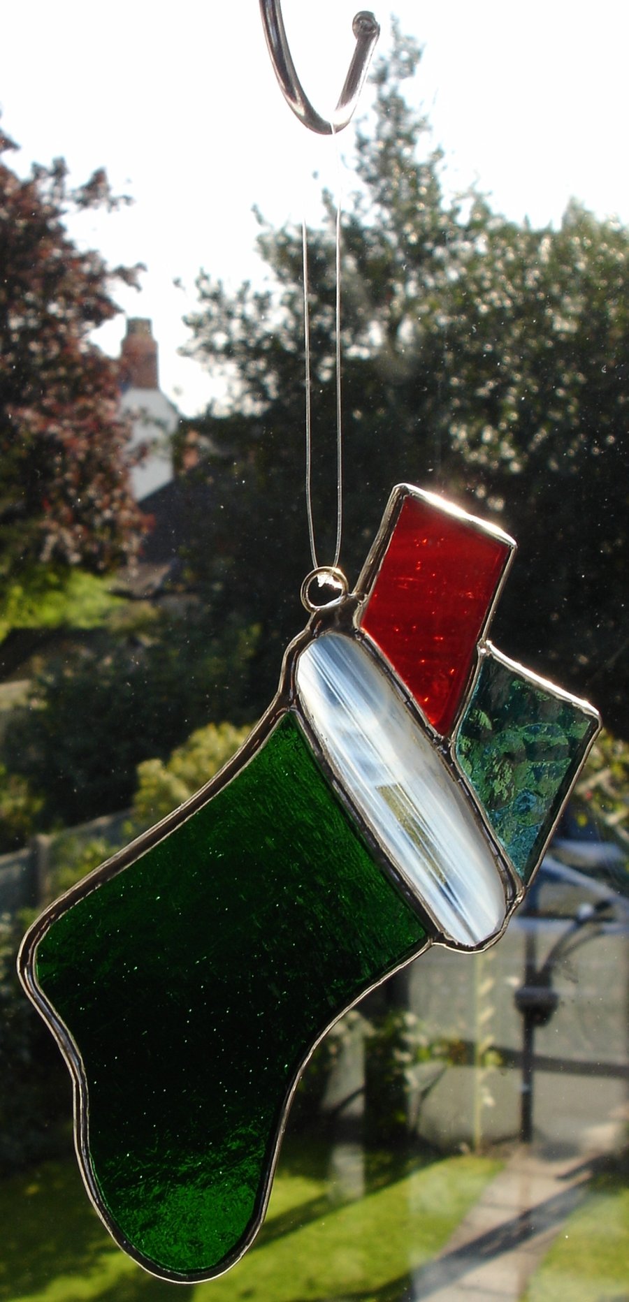 STAINED GLASS CHRISTMAS STOCKING