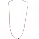 Aurielle – Delicate Ruby Gemstone designer handmade Necklace gold plated 