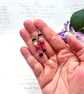 Pink Crystal Nutcracker Drop Earrings - Festive Ballet Christmas Jewellery - Image 4