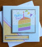 Cake Birthday Card - Enjoy Your Very Special Day