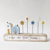 Little Wooden Houses with Clay & Button Garden 'Enjoy the little things'