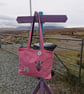 Extra large Harris Tweed shopper with embroidered Flowers  - Image 5
