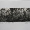 Moody drypoint etching 'Herne the Hunter I'