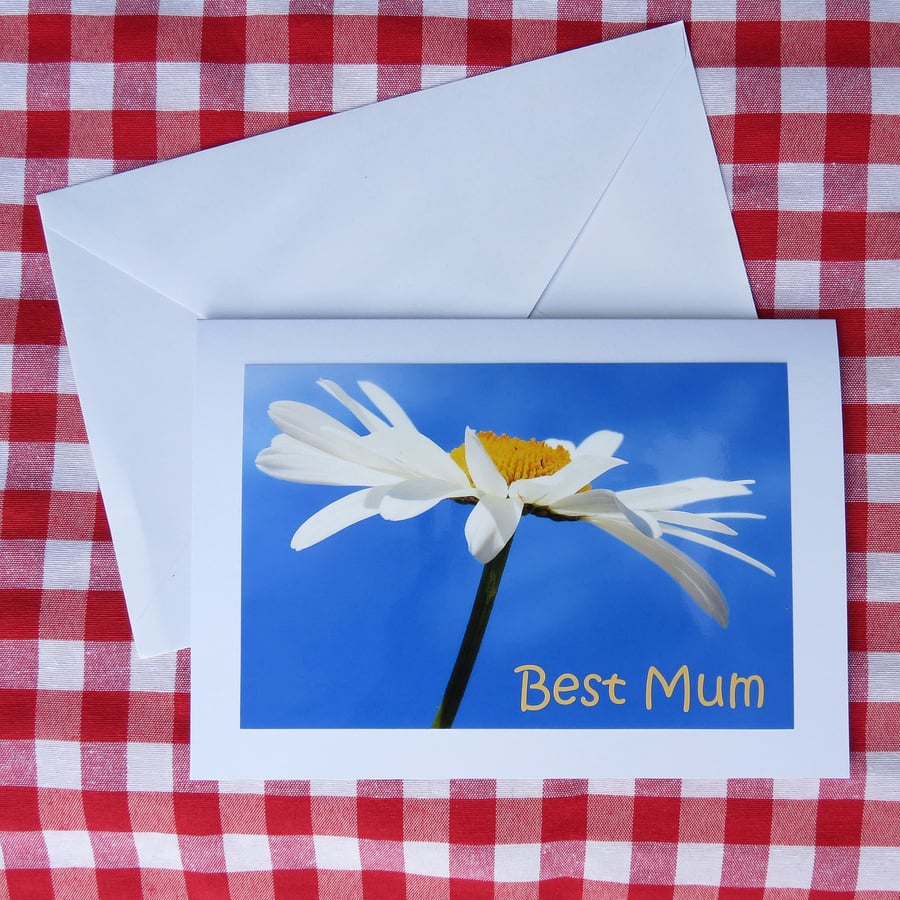 Best Mum.  A Mother's Day card, blank inside for your own message.
