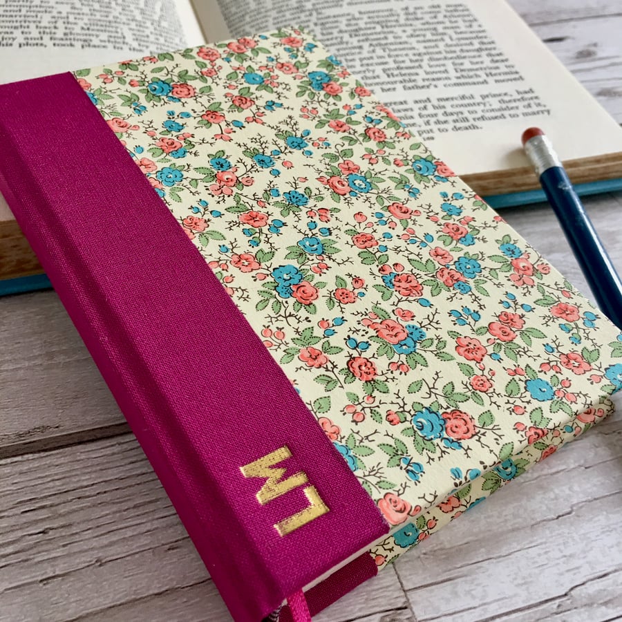 Personalised Flowers Notebook - A5, Blank, Lined, or Dotted 