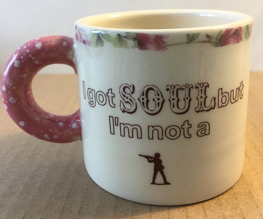 The Killers. Music fan. Tea cup.Handmade.Pottery wheel. Floral