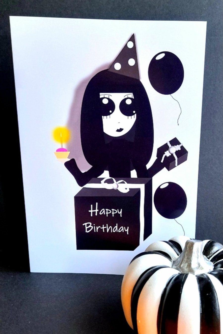 Goth Girl Happy Birthday Card