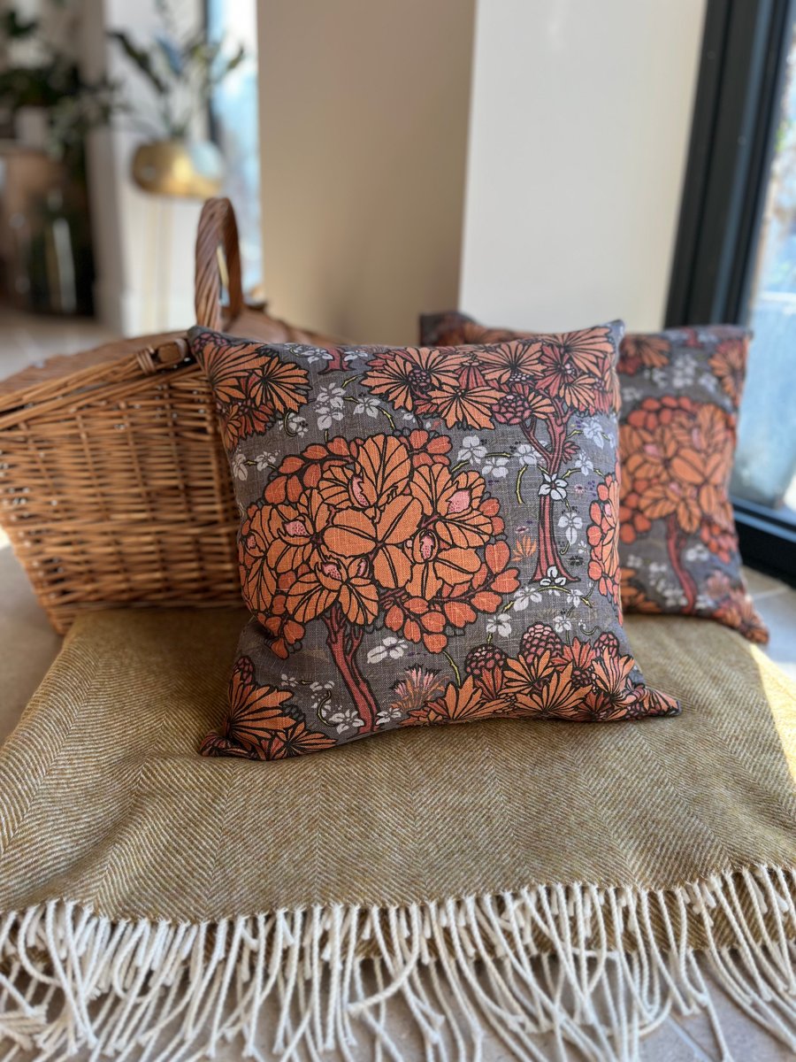 Perfectly imperfect - Tree print cushion cover for 18” square filler