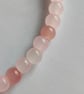 Pink Glass Bead Bracelet with Flower Charm - Image 4