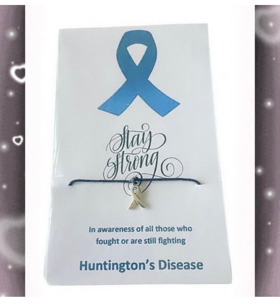In awareness and support of Huntington’s disease wish bracelets x6 set
