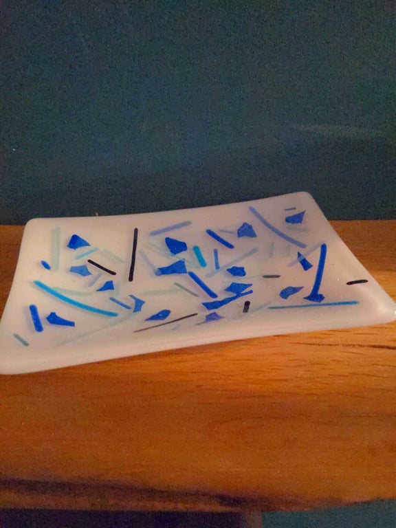 Fused Glass Trinket Dish 15cm Choice of colours