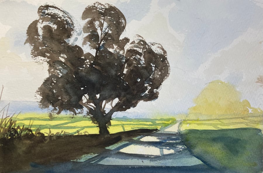 Ingleby lane (Pure Original Watercolour)