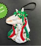 Mari Lwyd - Obby Oss Felt Hanging Decoration - Folklore - Left Facing - Image 1