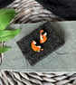 Orange Funky Half Moon Stud Earrings - Image 8