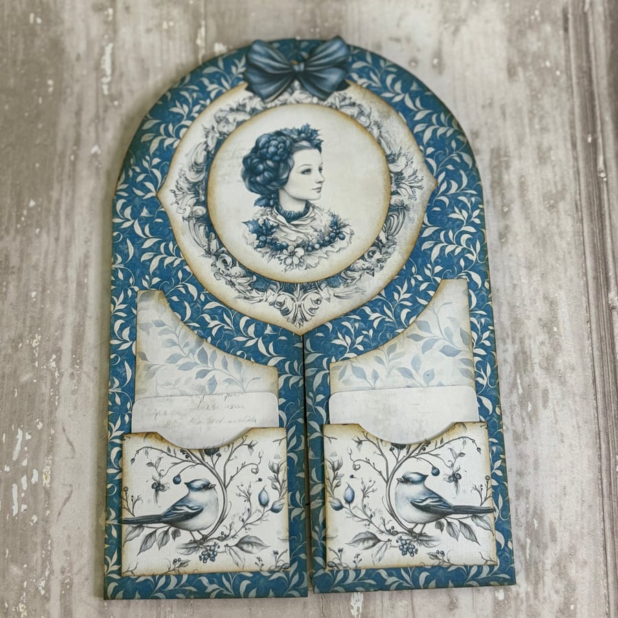 Blue Lady Tag Folio by Carolee Crafts PB9 0042