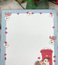 Notepad - A6 Recycled Paper Notepad - Hedgehog Sending Love - Image 4